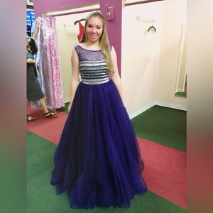 Two-piece JVN by Jovani ballgown. Only been worn ONCE! In excellent condition!